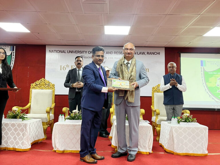 एनयूएसआरएल रांची ने मनाया 16वां स्थापना दिवस, मुख्य न्यायाधीश एमएस रामचंद्र राव ने बढ़ाया उत्साह