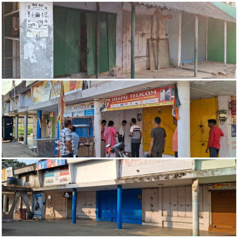 रांची: धुर्वा सेक्टर-3 मार्केट में चोरों का कहर, 10 दुकानों के ताले तोड़े, एक में चोरी सफल