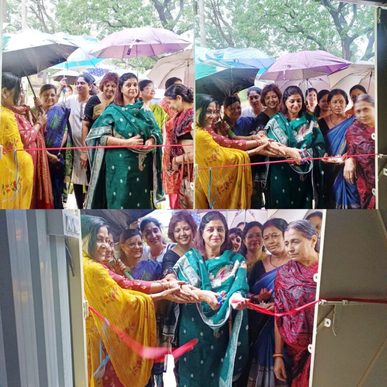 स्वर्णरेखा महिला समिति ने त्रिशक्ति को दी प्री-फैब्रिकेटेड शॉप