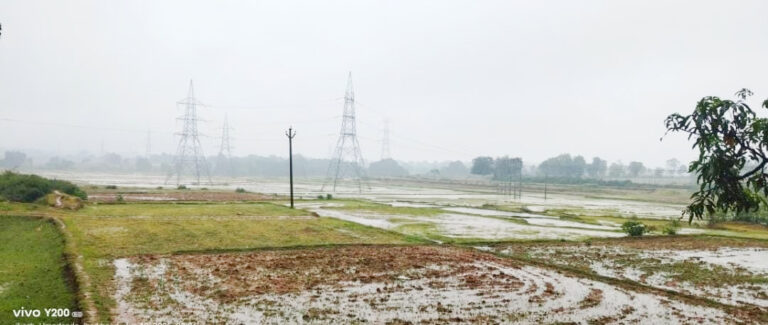 करंट के साए में बुढ़मू के ग्रामीण, जलजमाव में तैरते बिजली के तार