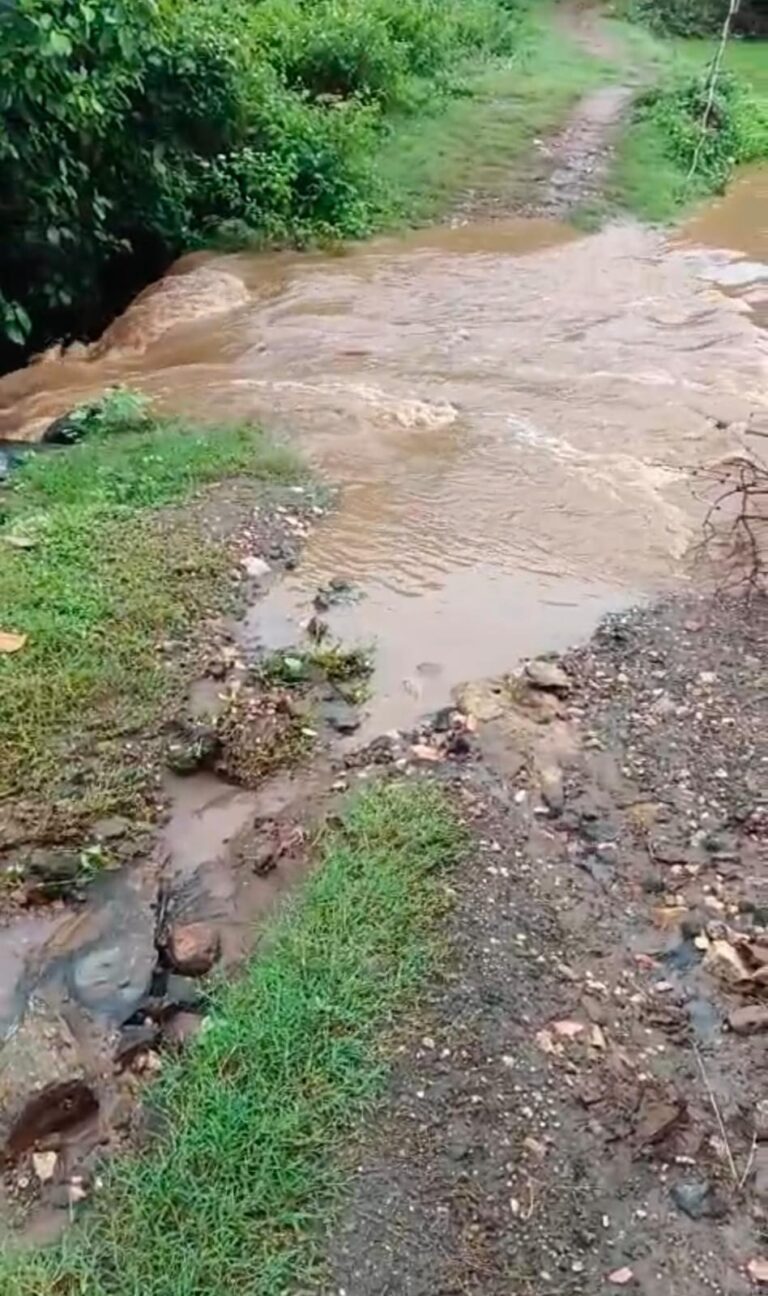 बरसात में रास्ता बना उफनती नदी : 75 साल से विकास से महरूम बंदरमुता टोला ,अब न सड़क, न वोट,चुनाव में होगा जोरदार विरोध