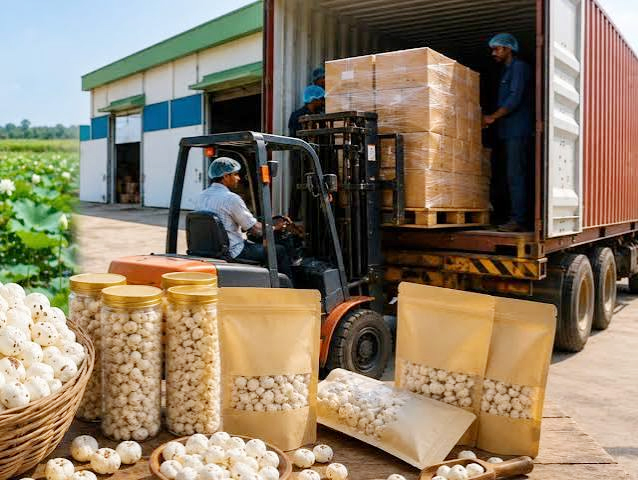 Mithila Makhana Export: बिहार से ऑस्ट्रेलिया रवाना हुई 18 टन जीआई-टैग मिथिला मखाना की पहली समुद्री खेप Mithila Makhana Export: बिहार से ऑस्ट्रेलिया रवाना हुई 18 टन जीआई-टैग मिथिला मखाना की पहली समुद्री खेप