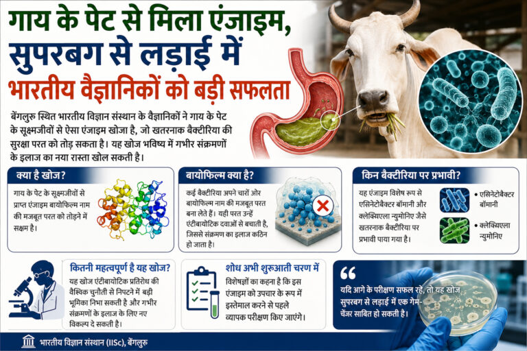गाय के पेट में मिला खास एंजाइम, दवा-प्रतिरोधी बैक्टीरिया के इलाज की नई उम्मीद