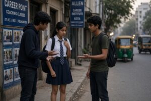 कोचिंग से लौट रही 9वीं की छात्रा को रोका