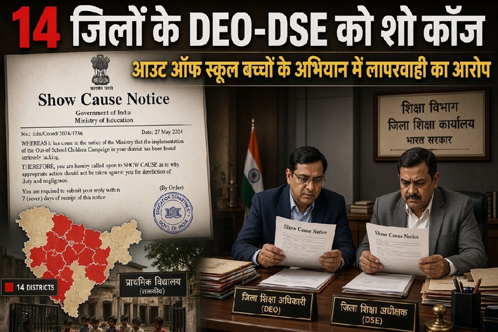 14 जिलों के DEO और DSE को शो कॉज