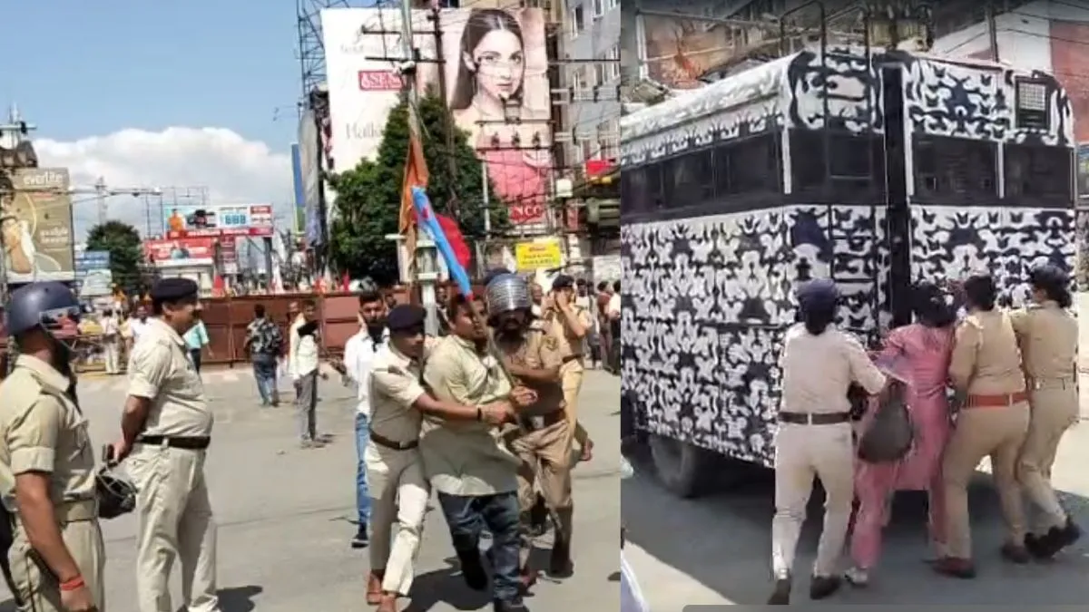पटना में छात्र-किसान-मजदूरों का प्रदर्शन