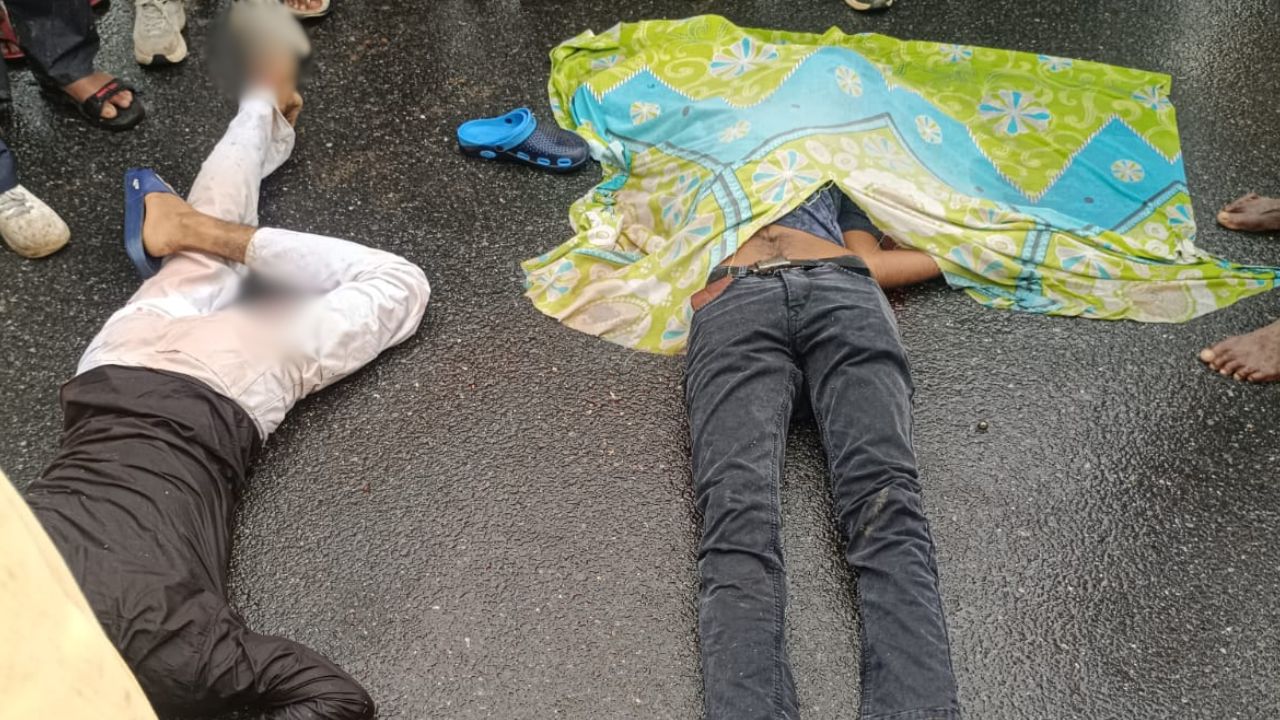 अज्ञात वाहन की चपेट में आए दो लोग