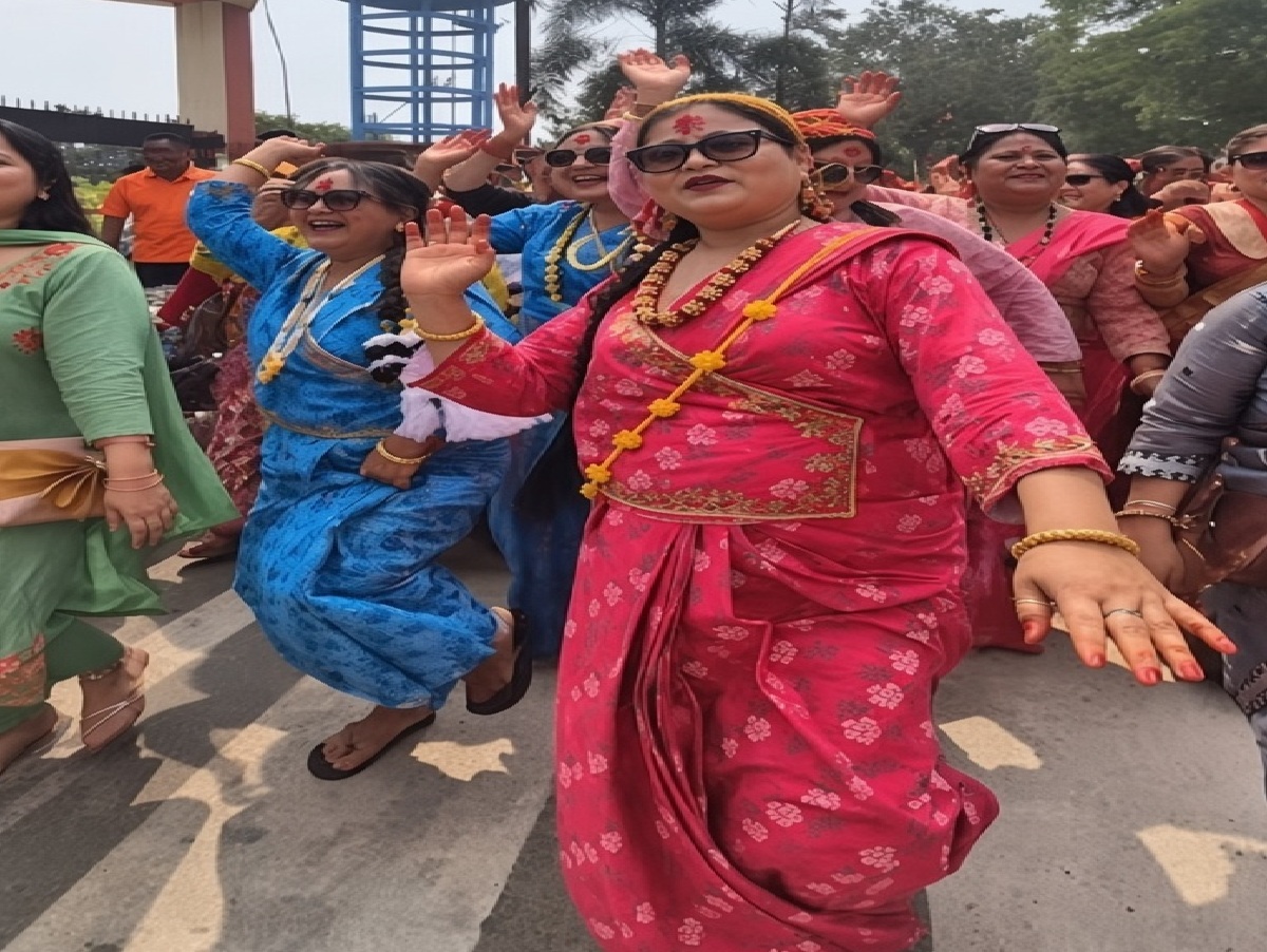 ढोल-नगाड़ों पर झूमे श्रद्धालु
