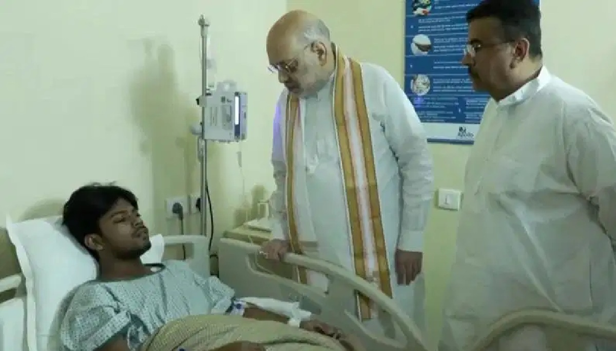 घायलों से मिलने अस्पताल पहुंचे अमित शाह