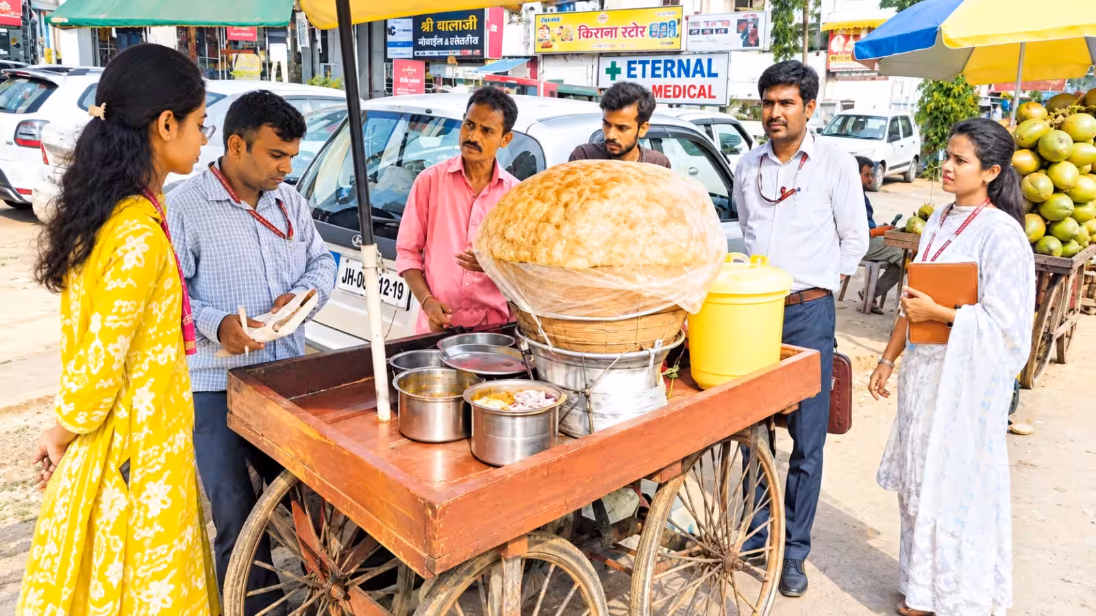 रांची में गोलगप्पे के ठेले पर पहुंच गए खाद्य सुरक्षा विभाग के अफसर